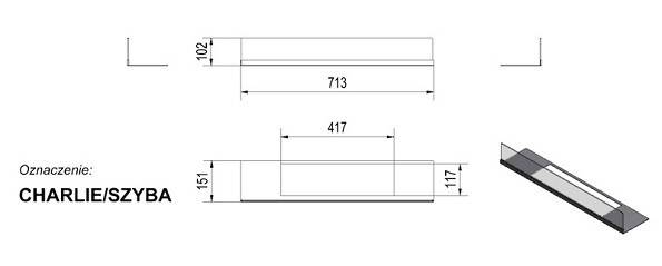 Стекло декоративное для биокамина CHARLIE