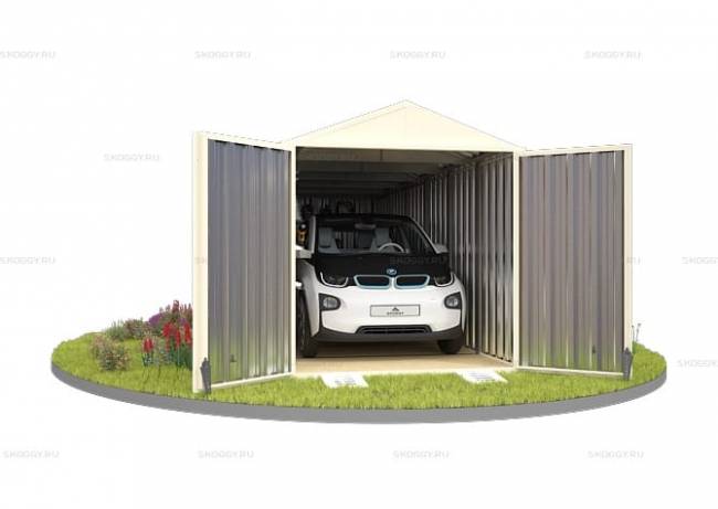 Хозблок SKOGGY секционный с двускатной крышей 6 х 2 м, слоновая кость Хозблок SKOGGY секционный с двускатной крышей 6 х 2 м, слоновая кость