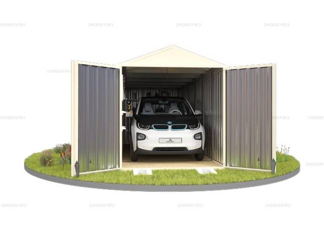 Хозблок SKOGGY секционный с двускатной крышей 6 х 2 м, слоновая кость Хозблок SKOGGY секционный с двускатной крышей 6 х 2 м, слоновая кость