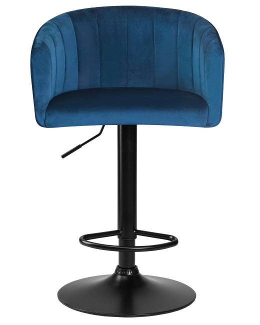 Стул барный DOBRIN DARCY BLACK, синий велюр (1922-20)