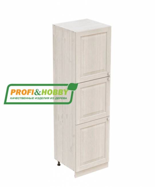 Пенал 2040 х 600 х 560 филенка, 3 двери (без полок), сосна, без покраски