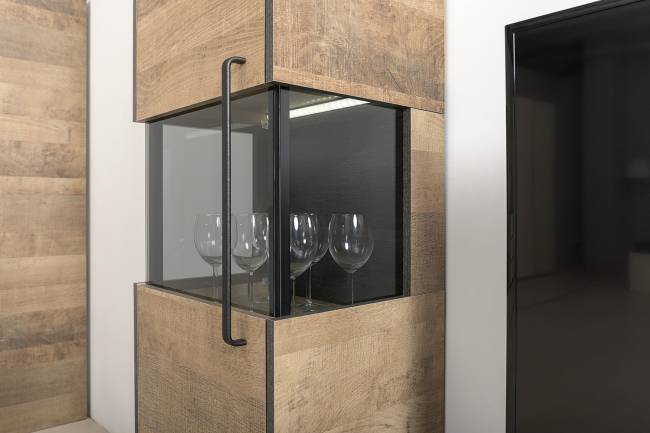 Стенка для гостиной с подсветкой Трувор № 23 цвет дуб гранж песочный/интра Стенка для гостиной с подсветкой Трувор № 23 цвет дуб гранж песочный/интра