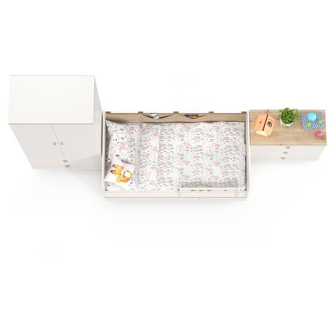 Детская мебель Эйп компоновка № 6 цвет белый/дуб белый