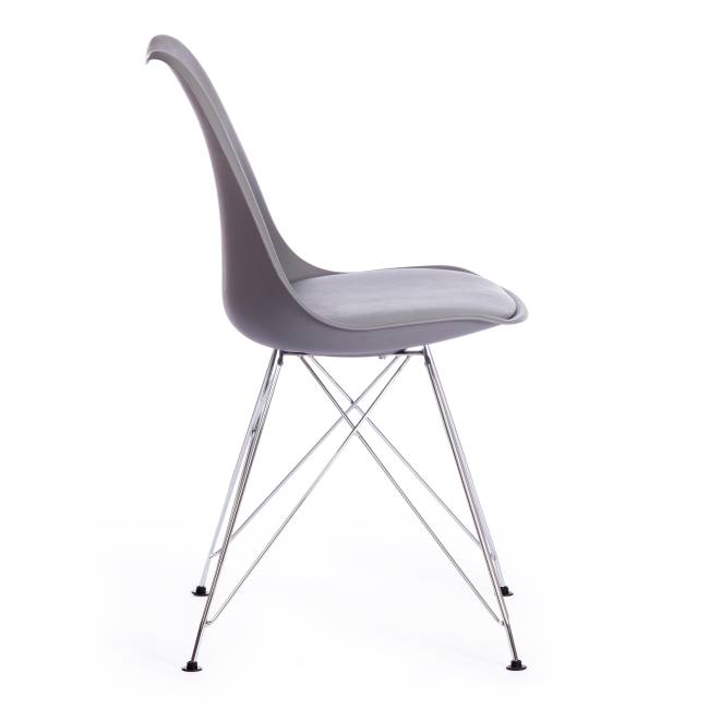Стул TULIP IRON CHAIR (mod.EC-123) металл/пластик, 54,5*48*83,5см, серый (Комплект из 4 шт.) серый металл/пластик