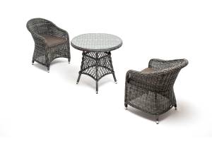 "Эспрессо - 80 R" обеденная группа плетеная, цвет графит "Эспрессо - 80 R" обеденная группа плетеная, цвет графит