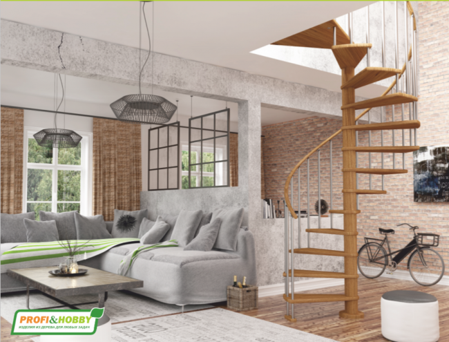 Винтовая лестница Spiral Color d160