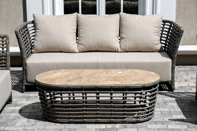 "Валенсия" лаунж-зона из искусственного ротанга, цвет серый "Валенсия" лаунж-зона из искусственного ротанга, цвет серый