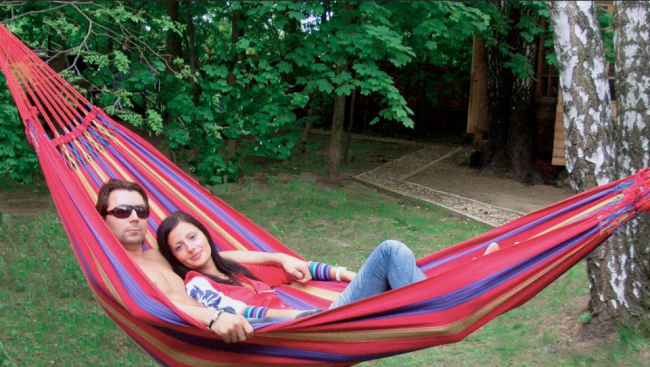 Гамак двухместный FLAMENCO красный mixed