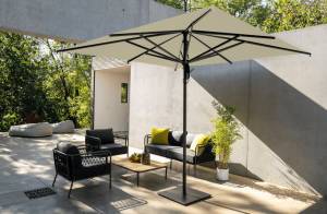 Зонт профессиональный 3х4 м Napoli Standard антрацит, слоновая кость 3000х4000 мм