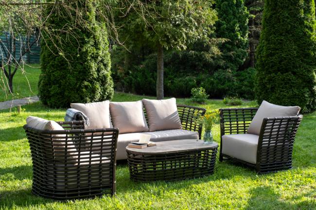 "Валенсия" лаунж-зона из искусственного ротанга, цвет бронзовый "Валенсия" лаунж-зона из искусственного ротанга, цвет бронзовый