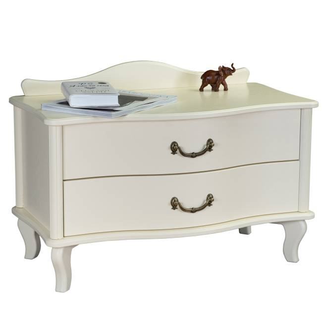 Тумбочка Джульетта широкая 2 ящика дуб шампань Л Тумбочка Джульетта широкая 2 ящика дуб шампань Л