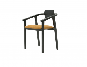 Стул-кресло Челси ПМ чёрный/карри