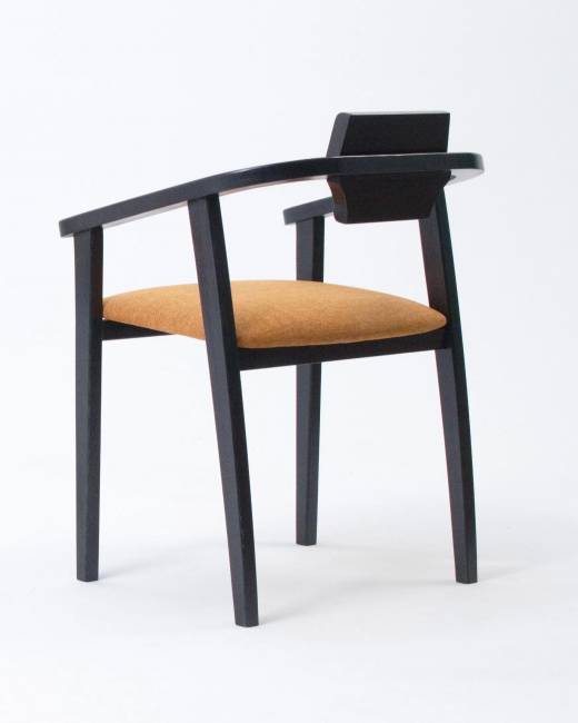 Стул-кресло Челси ПМ чёрный/карри