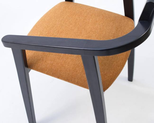 Стул-кресло Челси ПМ чёрный/карри