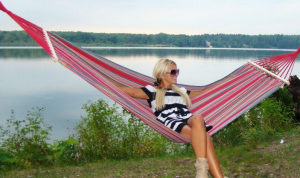 Гамак одноместный «331» цвет розовый mixed