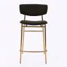 Дизайнерский полубарный стул Marko графит, основание золото