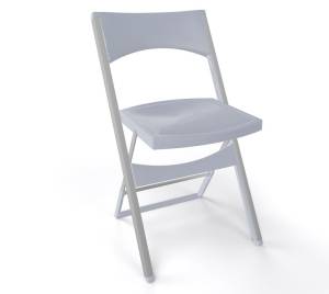 Стул пластиковый складной Compact жемчужно-серый 435х470х775 мм