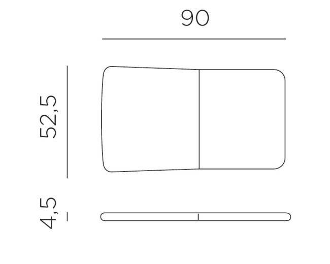 Подушка для лаунж кресла Doga Relax кирпичный 900х525х45 мм Подушка для лаунж кресла Doga Relax кирпичный 900х525х45 мм