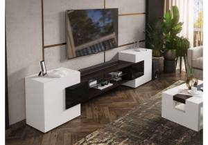 Лисмор белый / черный глянец