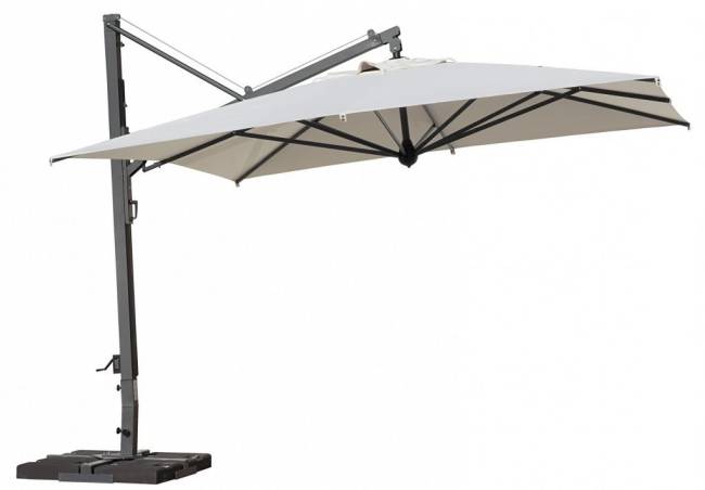 Зонт профессиональный 4х4 м Galileo Maxi Dark антрацит, слоновая кость 4000х4000 мм Зонт профессиональный 4х4 м Galileo Maxi Dark антрацит, слоновая кость 4000х4000 мм