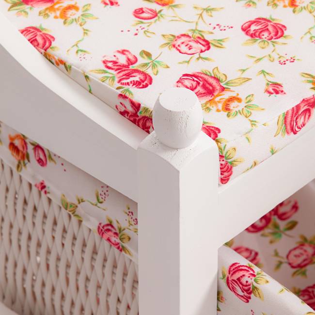 Обувница с 2-я корзинами Secret De Maison RIMI ( mod.TT-BH003 ) МДФ+Павловния, 80*33*47, Белый (White) Белый (White) МДФ+Павловния