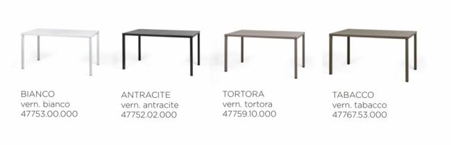 Стол пластиковый обеденный Cube 140x80 антрацит 1400х800х755 мм