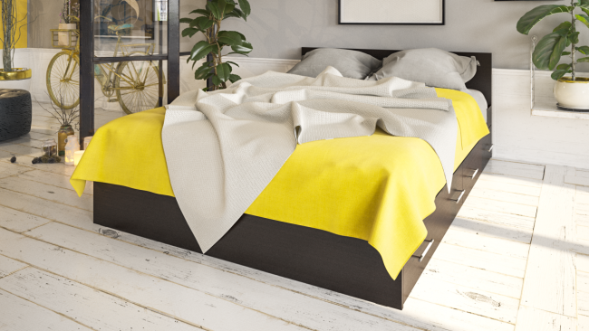 Кровать с ящиками Стандарт 1400 цвет венге