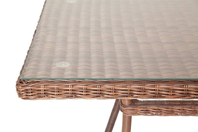 "Латте" плетеный стол из искусственного ротанга 160х90см, цвет коричневый