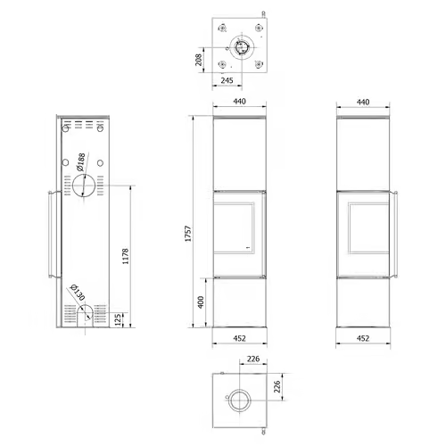 Печь Kratki PRO REN/L/L