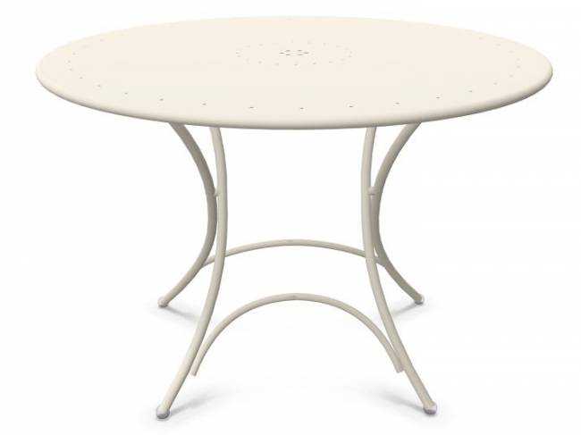 Стол металлический складной Pigalle белый Ø1050х740 мм