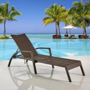 Шезлонг-лежак плетеный A30A-W53 Brown