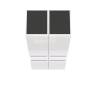 Два шкафа-пенала с выдвижным ящиком Сидней цвет белый/чёрный/МДФ белый глянец