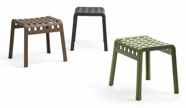 Табурет пластиковый Poggio белый 490х415х440 мм Табурет пластиковый Poggio белый 490х415х440 мм