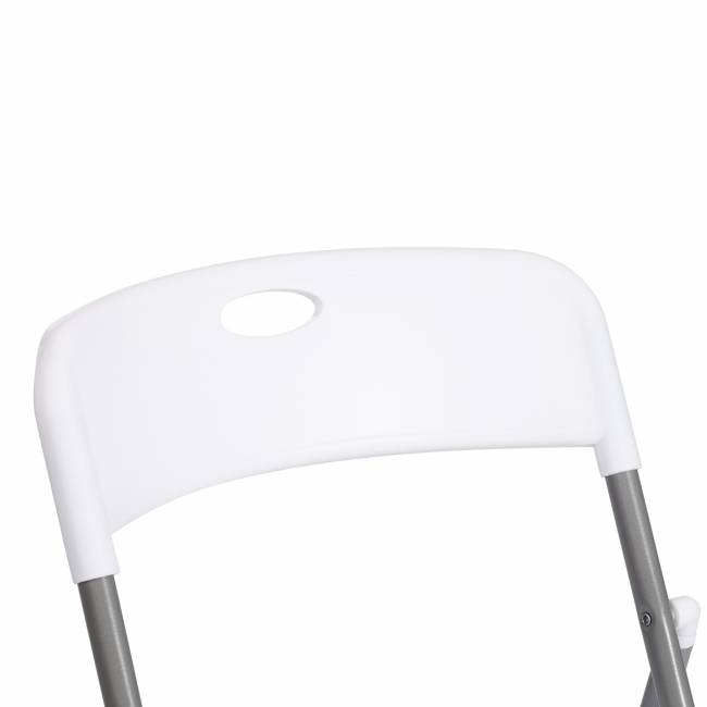 Стул складной FOLDER (mod. 3017H) / 1 шт. в упаковке каркас: металл, сиденье/спинка: пластик, 49 x 46.5 x 73.5 см, white (белый) / grey (серый) белый, серый каркас: металл, сиденье/спинка: пластик