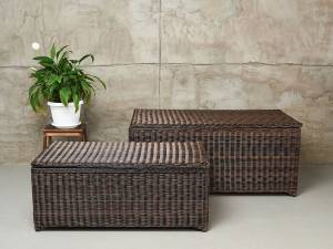 Набор из 2-х сундуков "KARL (140 и 120)", темно-коричневый Набор из 2-х сундуков "KARL (140 и 120)", темно-коричневый