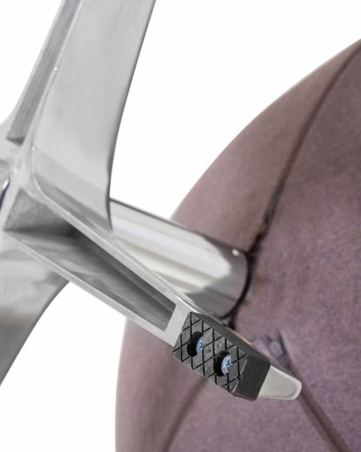 Кресло дизайнерское DOBRIN EGG, серая ткань AF7