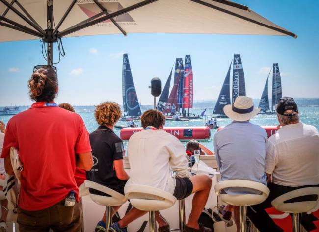 Зонт профессиональный телескопический 3х4 м Leonardo Telescopic антрацит, слоновая кость 3000х4000 мм