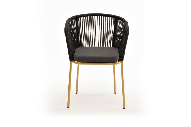 "Канны" диван модульный плетеный из роупа, каркас алюминий белый, роуп светло-серый круглый, ткань светло-серая