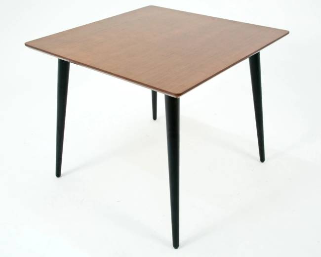 Стол Монте М 90 чёрное дерево/орех