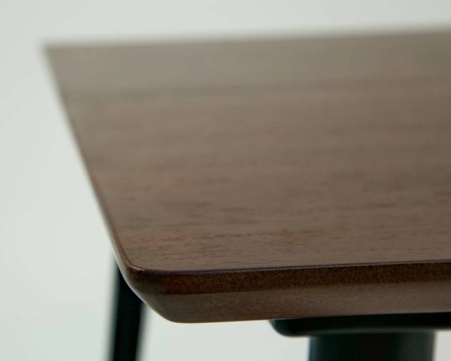 Стол Монте М 90 чёрное дерево/орех