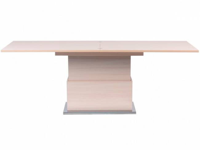 Стол-трансформер Левмар Slide D31/S95 выбеленный дуб/ опоры сатинированная сталь