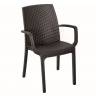 Стул B:rattan INDIANA с подлокотниками, коричневый