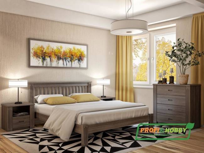 Кровать Rino 800 х 2000 ясень, без покраски