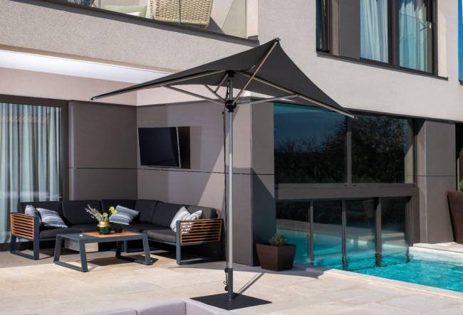 Зонт-парусник 2х2 м Vela Titanium титан, антрацит 2000х2000 мм Зонт-парусник 2х2 м Vela Titanium титан, антрацит 2000х2000 мм