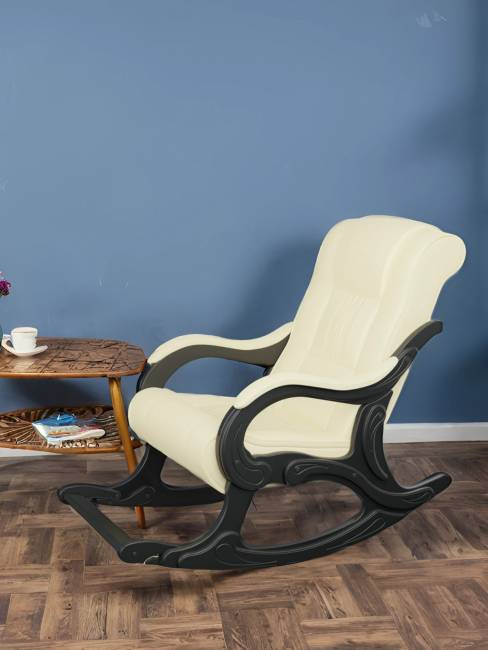 Кресло-качалка Модель 77 экокожа Дунди 112, каркас венге