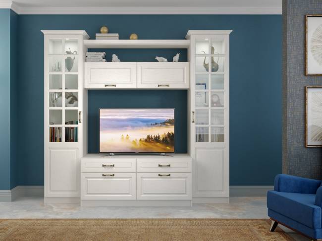 Ливерпуль Шкаф-витрина + карниз