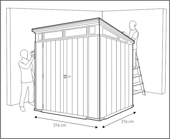 Сарай "Артисан 7х7" (размеры 216 х 216 см) Сарай "Артисан 7х7" (размеры 216 х 216 см)