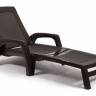 Шезлонг B:rattan MIAMI складной, коричневый (дисконт) Шезлонг B:rattan MIAMI складной, коричневый (дисконт)