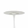 Стол Tulip D90, столешница керамика белый мрамор /опора белый