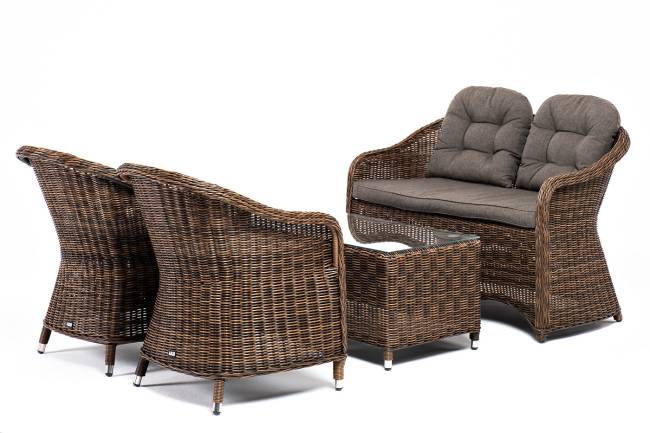 "Равенна" лаунж-зона из искусственного ротанга, цвет коричневый "Равенна" лаунж-зона из искусственного ротанга, цвет коричневый